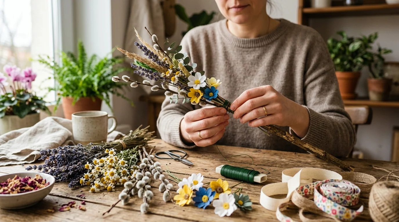 Robienie palmy wielkanocnej krok po kroku - technika DIY