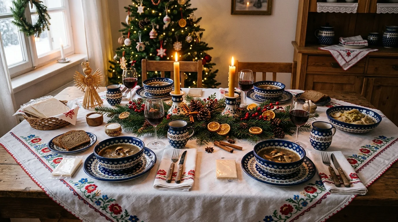 Świąteczne dekoracje stołu w stylu folk - inspiracje i DIY
